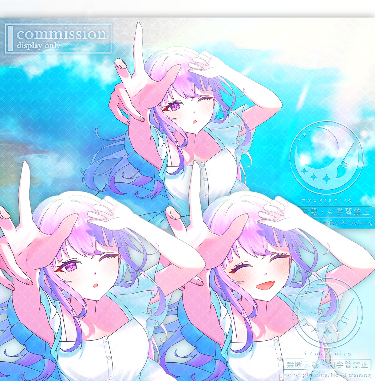 歌ってみたMV・一枚絵・グッズイラストを制作します リピート多数！丁寧なやり取りで初めての方も安心です イメージ1