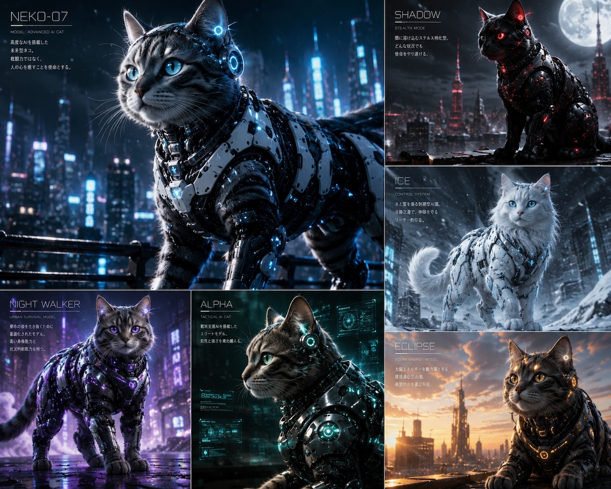 AI猫の画像を提供します AXIS CAT 未来猫と癒しの時間をお過ごしください イメージ3