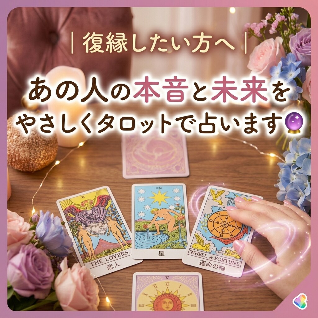 あの人の本音復縁の可能性今後の流れを読み解きます 復縁できる可能性知りたくないですか？連絡するタイミング見ます イメージ1