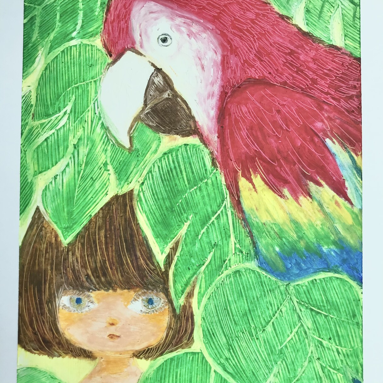 絵本のようなイラストを描きます クレパスとデジタル加工で可愛く個性的なイラストに仕上げます イメージ7