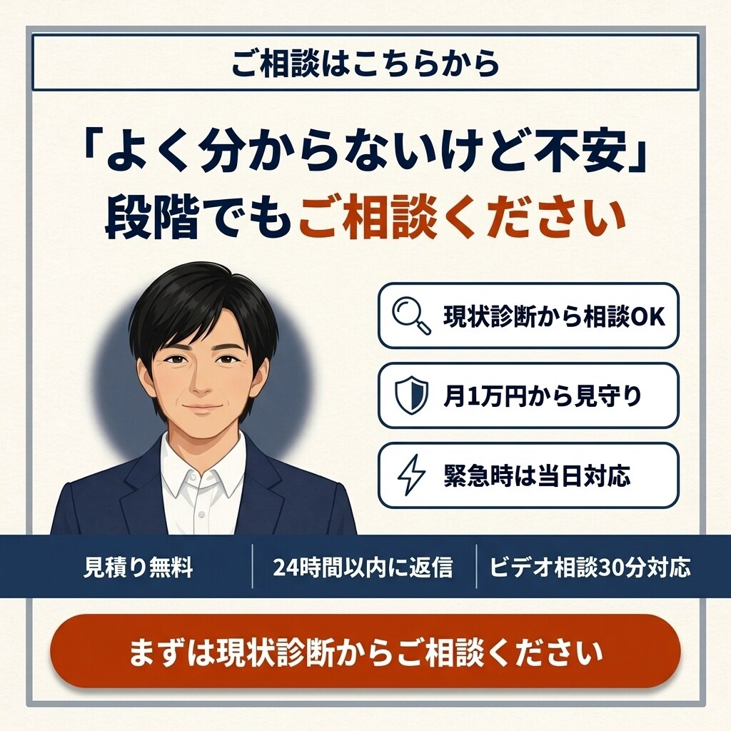 動いてるけど不安なホームページを、月額で守ります 『触ったら壊れそう』を月額で見守る／緊急時は当日対応 イメージ10