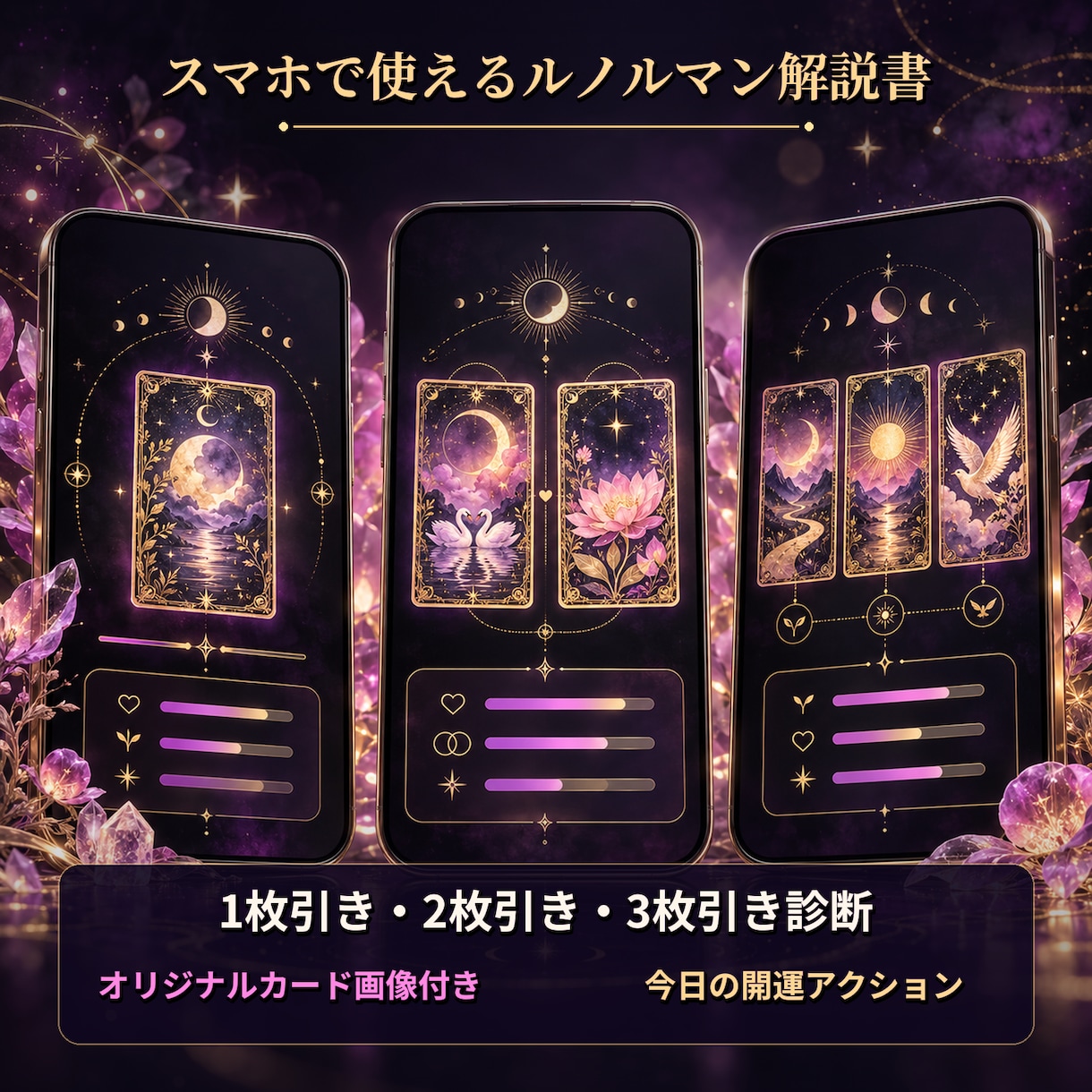 あなた専用のルノルマン占いサイトを作ります URLを渡すだけ！スマホで引けるルノルマン解説書 イメージ3