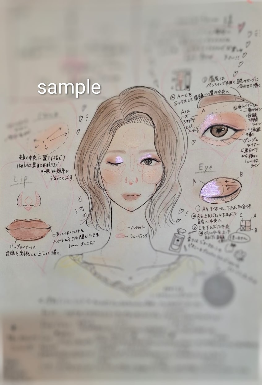 あなた専用の最短垢抜けメイクカルテ描きます 専用メイク法＋全アイテム記載＋髪型提案☆2wアフターフォロー イメージ5