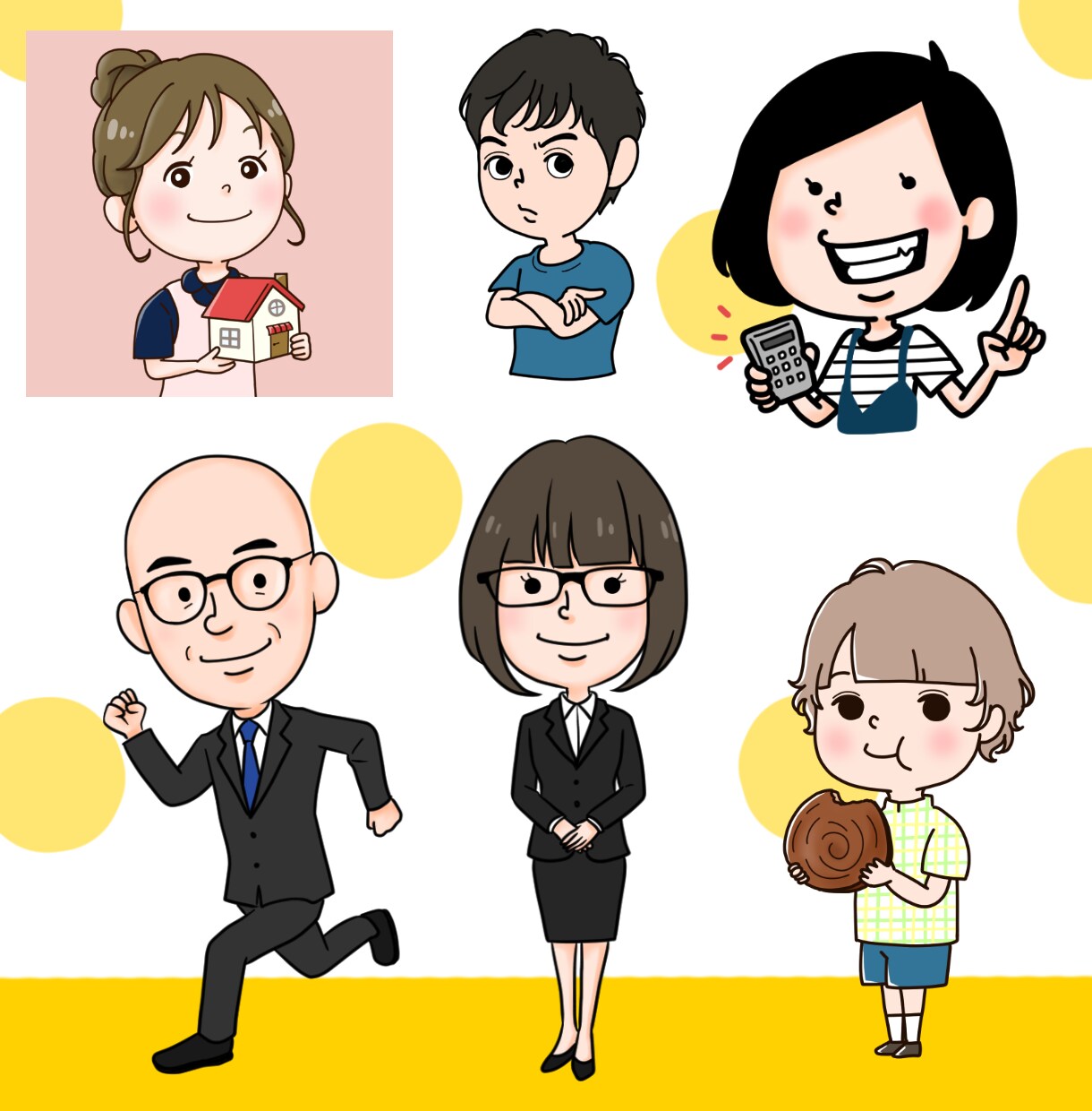 お写真のイメージでキャライラストをお描きします 似顔絵よりもっとキャラっぽく！！という方にピッタリ イメージ7