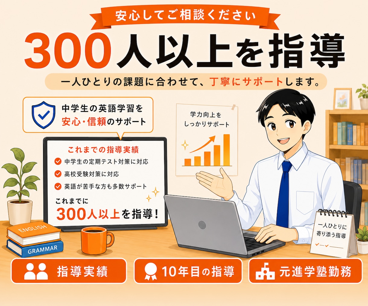 小学・中学英語｜300人以上指導した講師が教えます 定期テスト対策／高校入試対策／小学生の中学準備もOK！ イメージ7