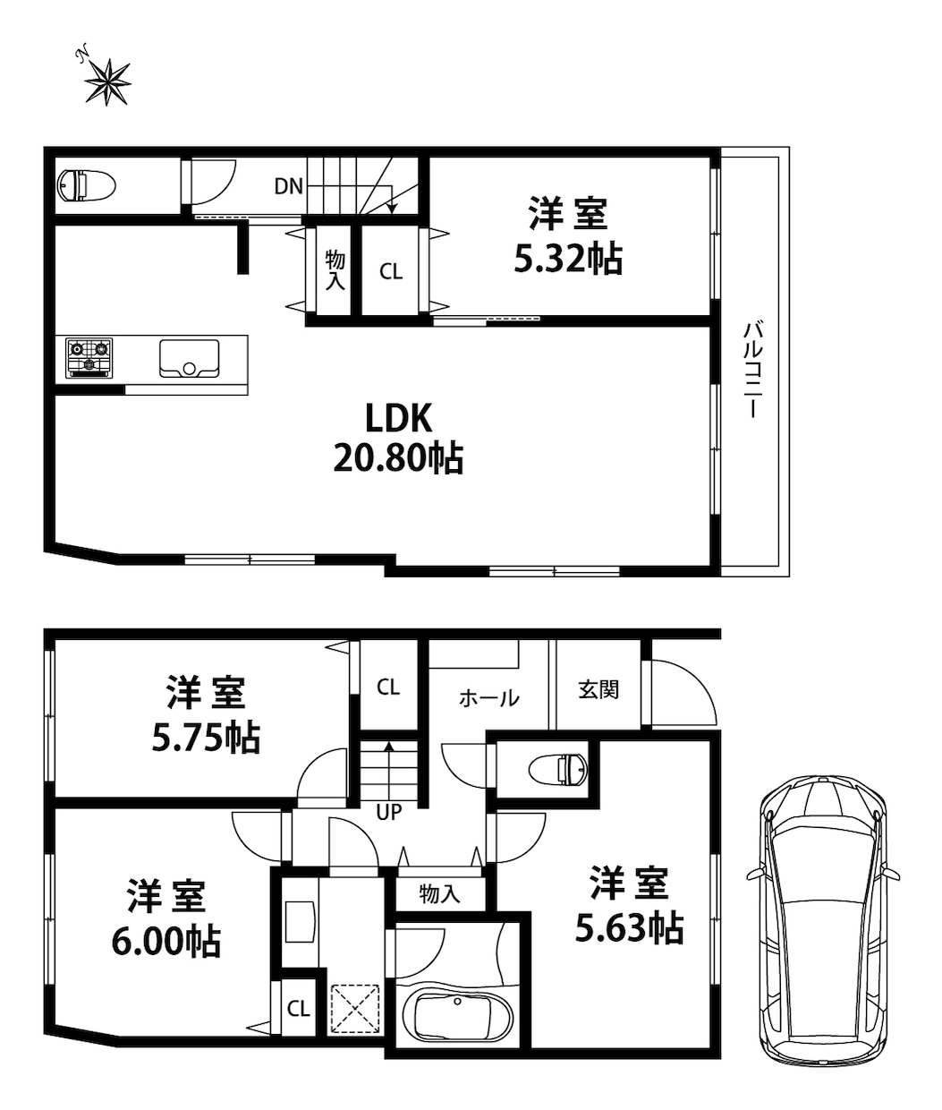 間取図を作成します Illustratorで間取図を綺麗に作成します イメージ2