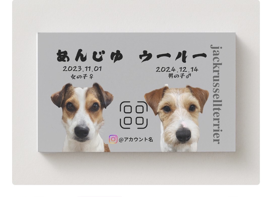 可愛い犬用の名刺作ります うちの子名刺、犬用名刺、ペット名刺 イメージ1