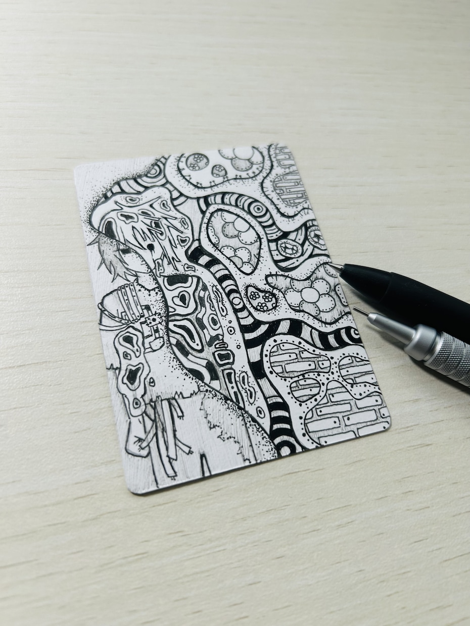 好きなものを詰め込んだ手描きイラストを描きます 少し不思議な世界観の手書きイラストを描きます。 イメージ2