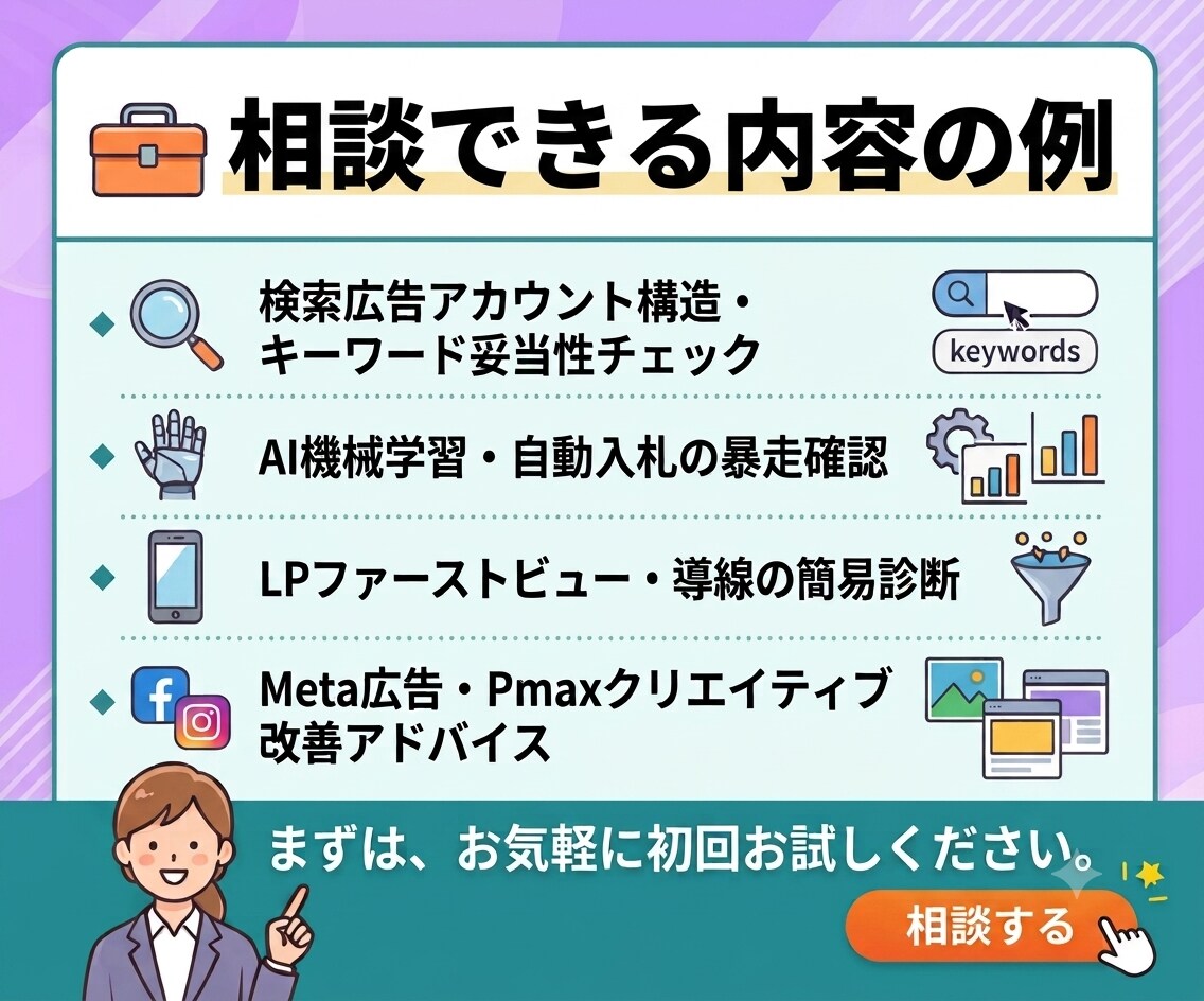 初回｜web広告戦略をプロ視点でアドバイスします 何をすれば改善する？と迷走する担当者様のためのお試し壁打ち イメージ4