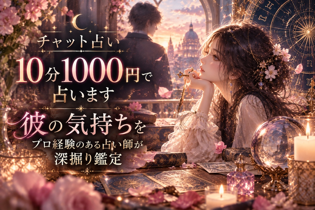 女性限定＊チャット占い10分1000円で占います 彼の気持ちをプロ経験のある占い師が深掘り鑑定 イメージ1