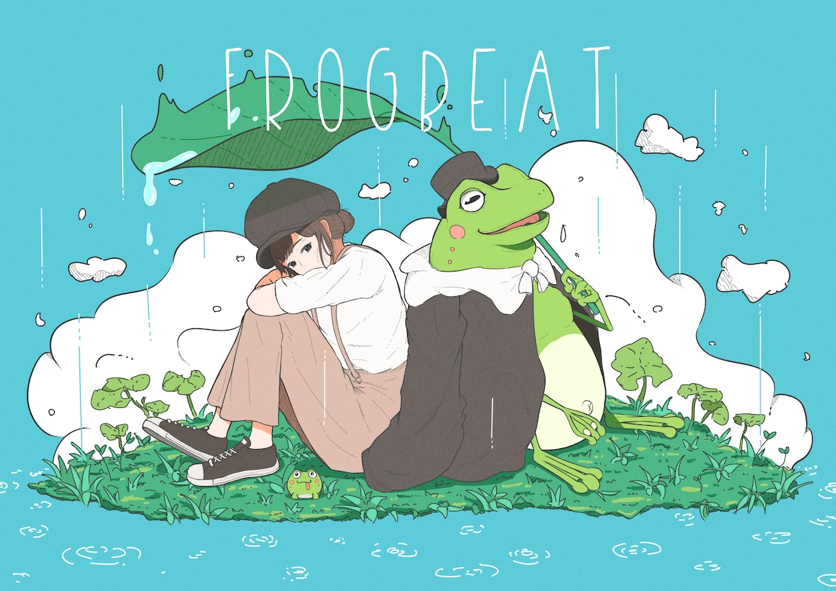 CDジャケット、ポスター、表紙絵など絵描きます シンプル且つデザイン性のあるイラストが得意です！ イメージ6
