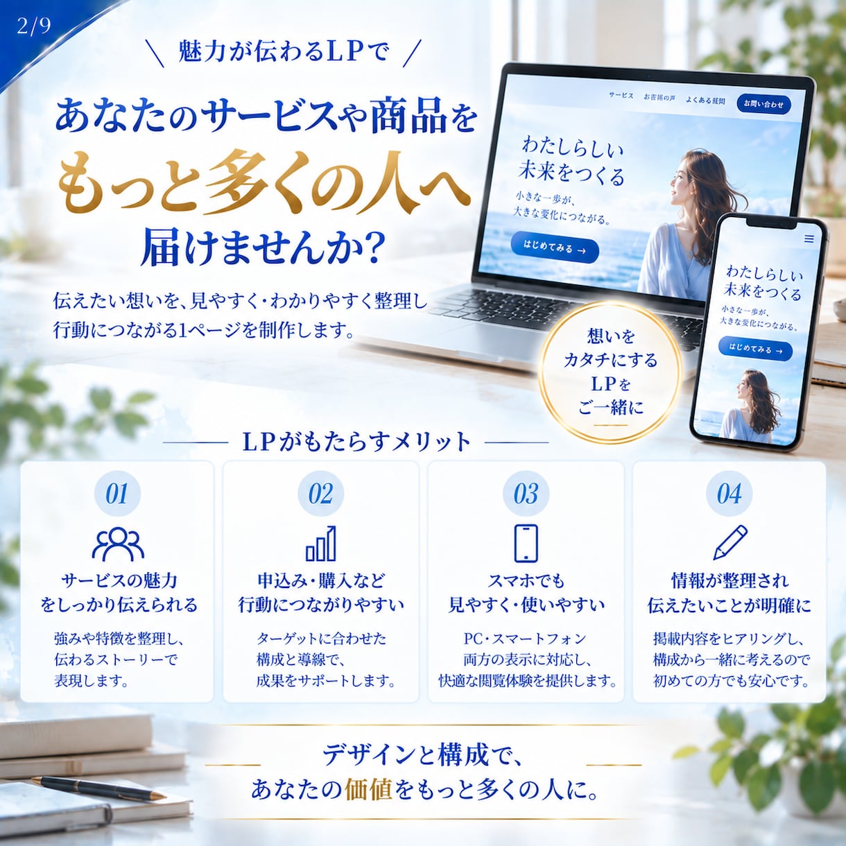 HTML/CSSで伝わるLPを制作します 10/31まで1ページ25,000円で丁寧に制作 イメージ2