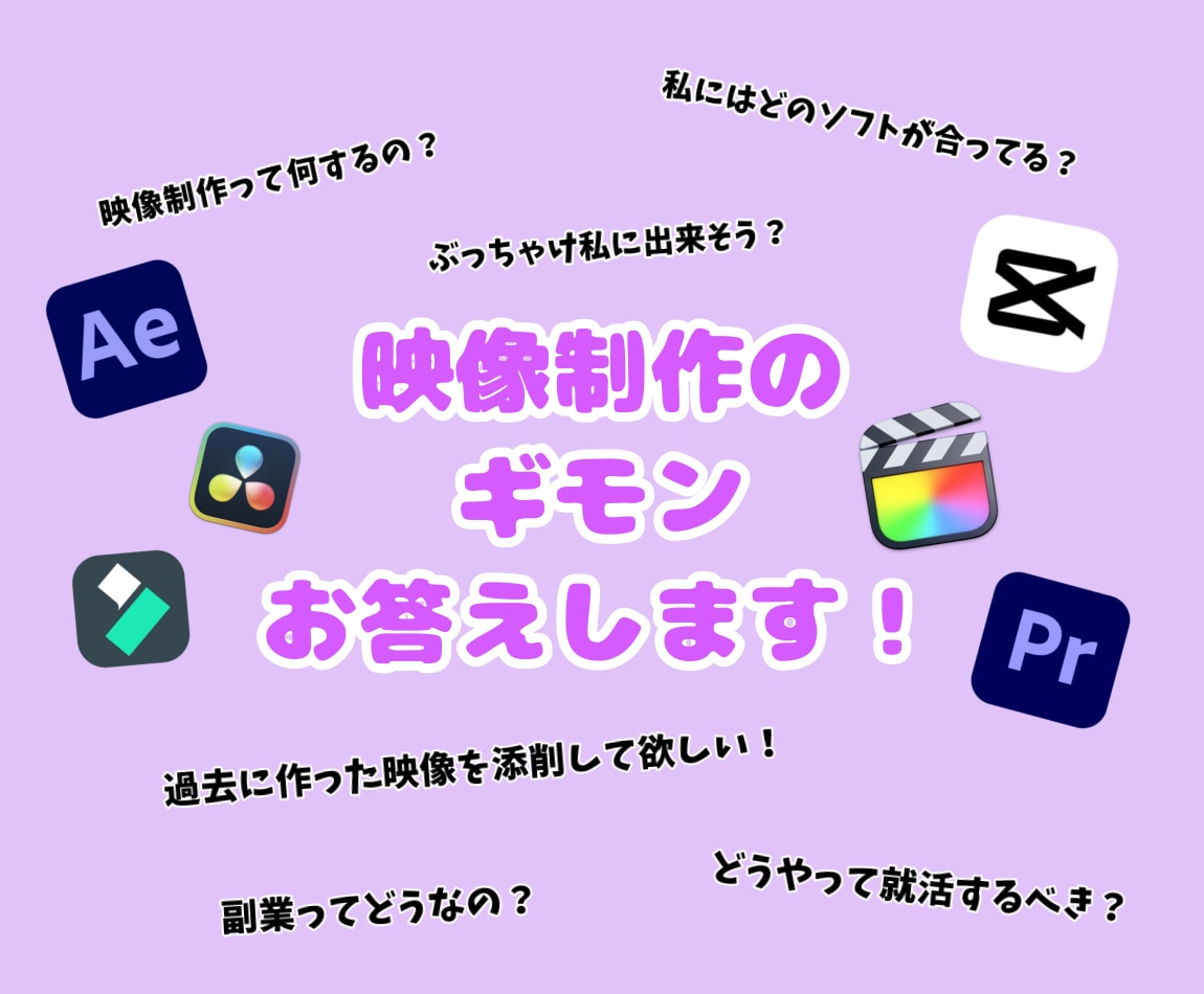ガチのプロが映像制作についてご相談乗ります 何から始めれば良いか？様々な疑問にお答えします！ イメージ1