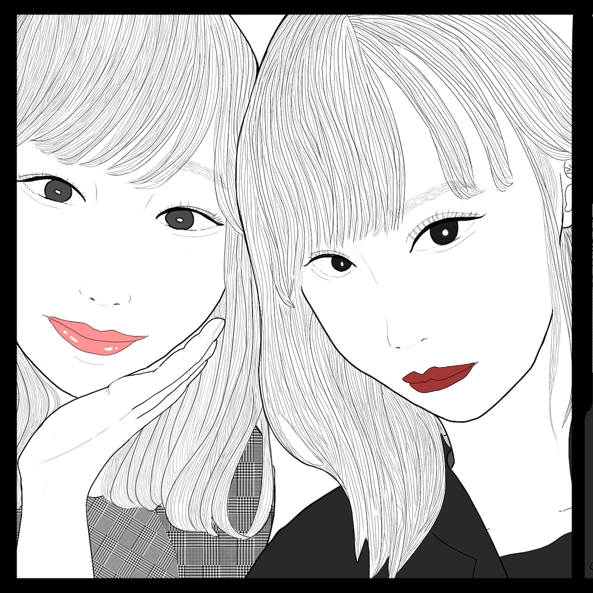 アイコン　描きます お一人様でも、お友達とのお写真もプロフィールにどうぞ♪ イメージ2