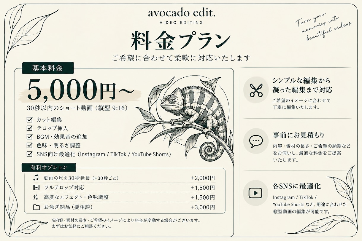 SNS向けショート動画をおしゃれに編集しますます SNS(インスタリール等)、店舗PRなど幅広く対応 イメージ4