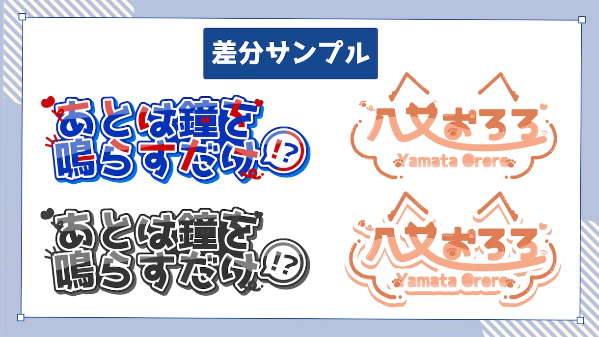 商用利用可！VTuber向け名前ロゴ作成いたします 視認性・可読性が高く手の届きやすい値段のロゴをお求めの方向け イメージ2
