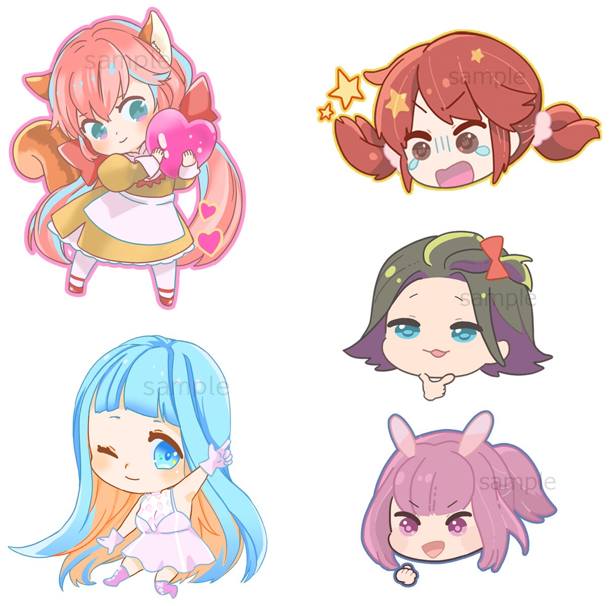 SD（デフォルメ）イラストお描きします SNSアイコン・サムネイル・グッズなどに使える絵を制作します イメージ7