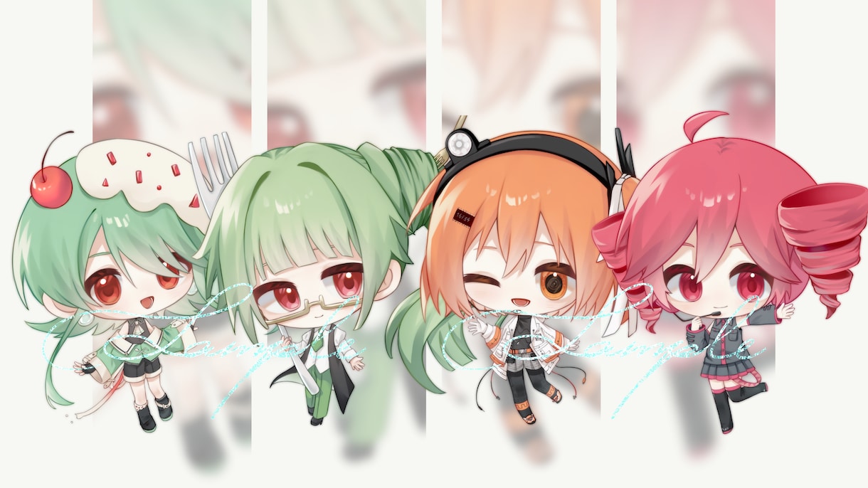高解像度◎かわいいSD・ミニキャラを描きます MV・SNS・グッズ・アイコン用ゆるかわイラスト イメージ1