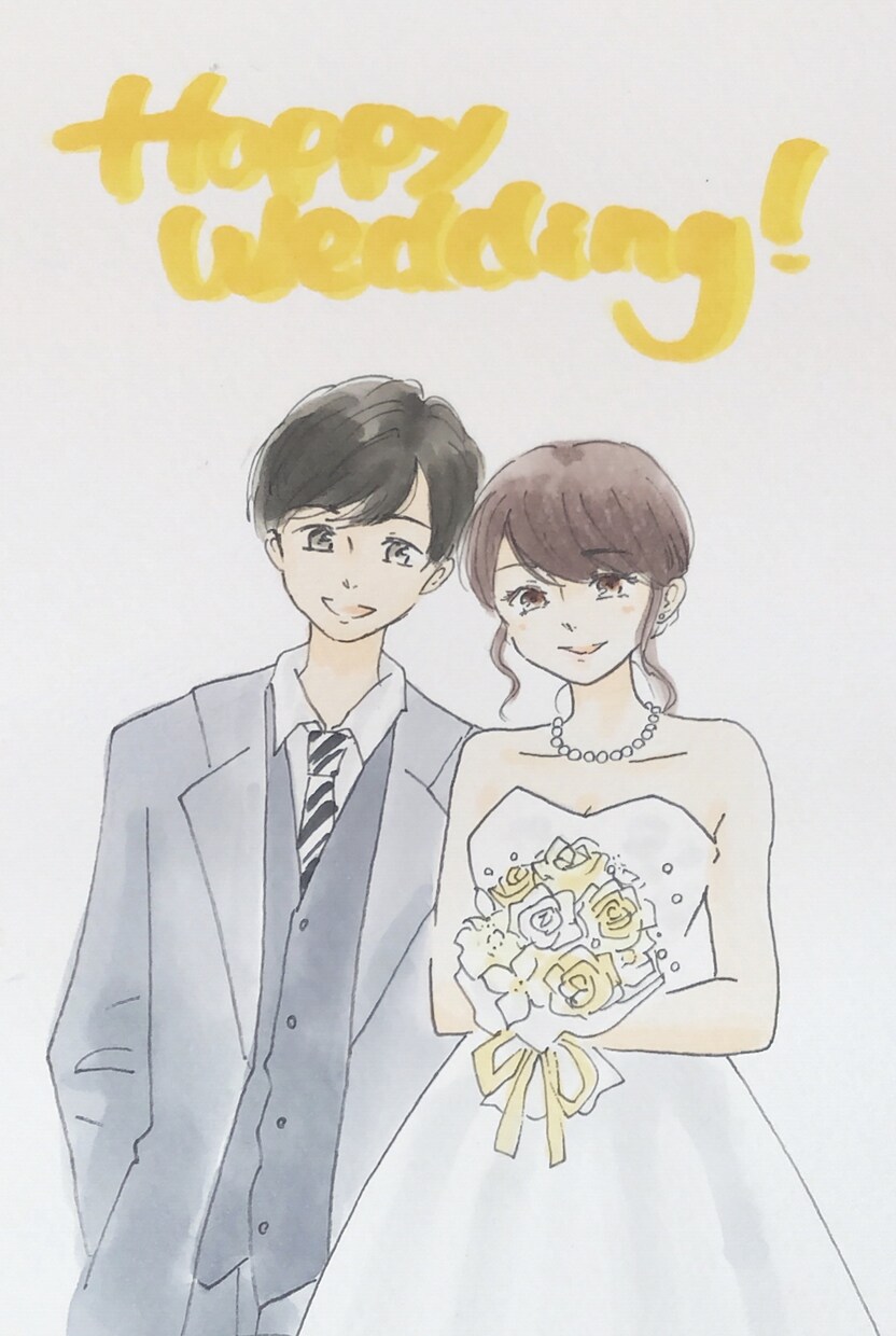 ウェディングイラストをお描きします 手描きで温かみのあるウェルカムボード、いかがですか？ イメージ2