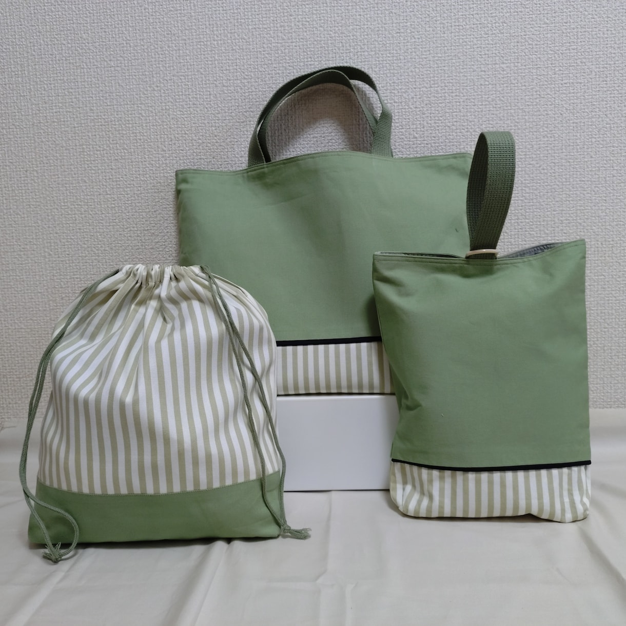 入園 入学グッズ 指定サイズ 縫製代行いたします 服飾卒 ミシン歴40年以上がお手伝い あなたの想いをかたちに イメージ3