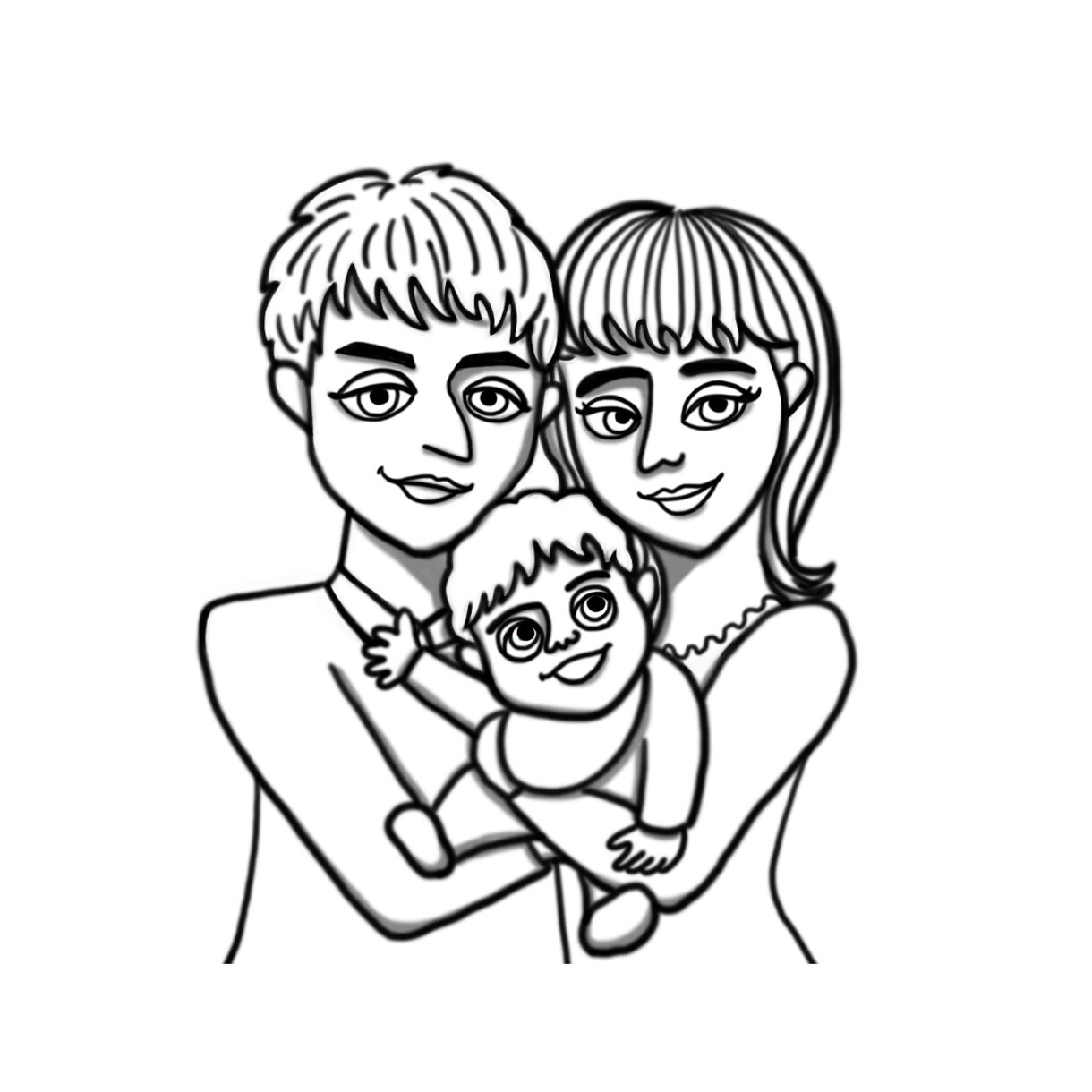 外国人風イラスト/モノトーンで描きます 【イラストオーダー】アイコンなどにおすすめです◎ イメージ3