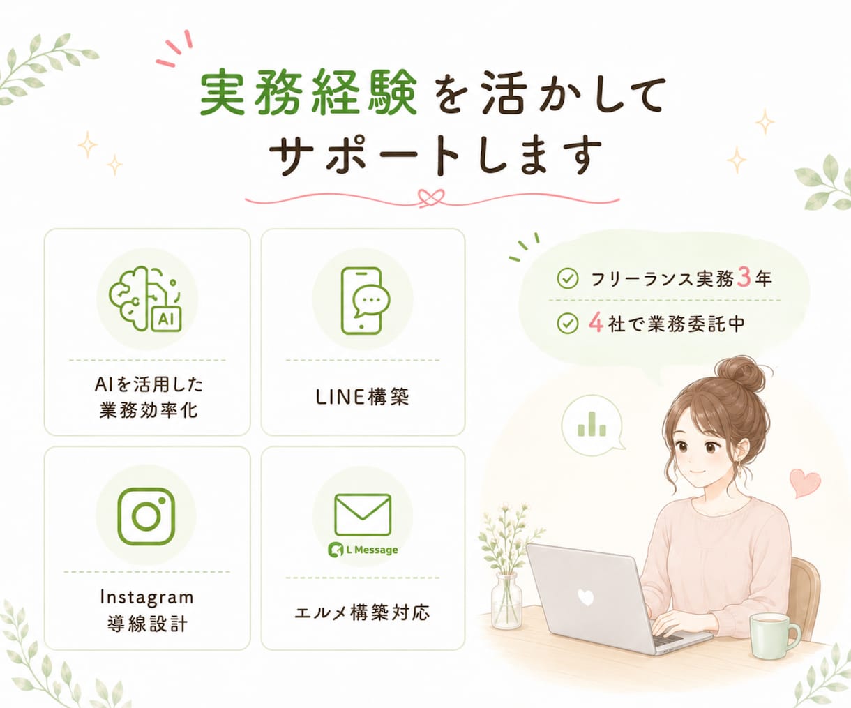 AI/LINE/Instagramの悩み整理します 実務経験をもとに丁寧にサポートします イメージ5