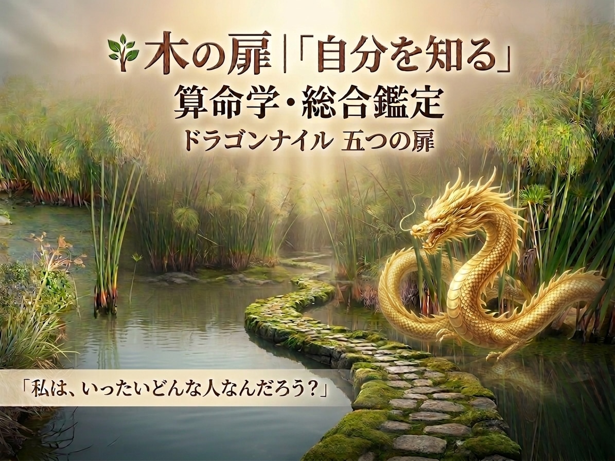 ナイルに眠る『本当のあなた』を読み解きます ドラゴンナイル【木の扉】眠れる本質を知る　算命学総合鑑定 イメージ1