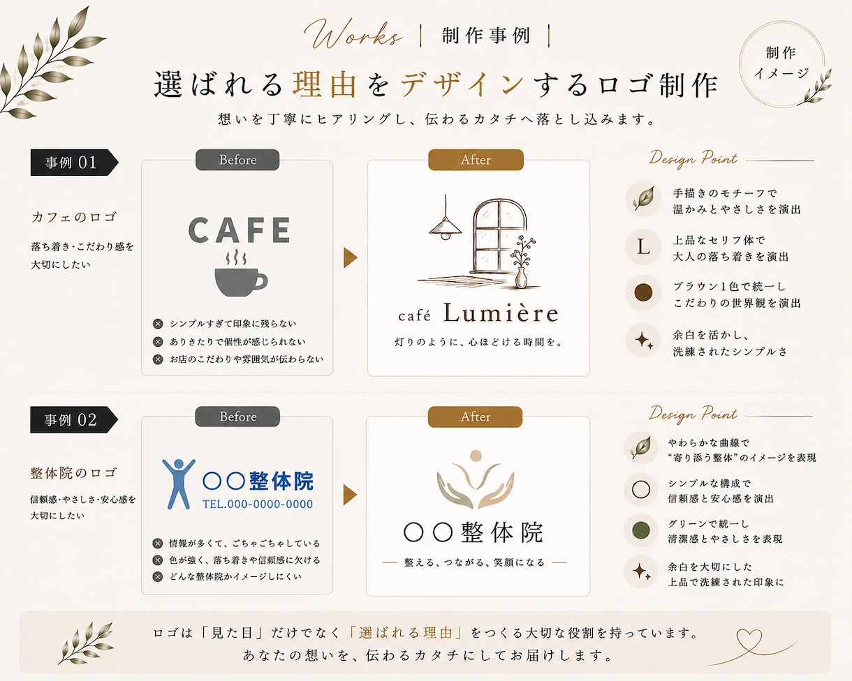 選ばれる理由まで【デザイン】します ロゴで第一印象は決まる！選ばれる為にはコツとルールがあります イメージ5