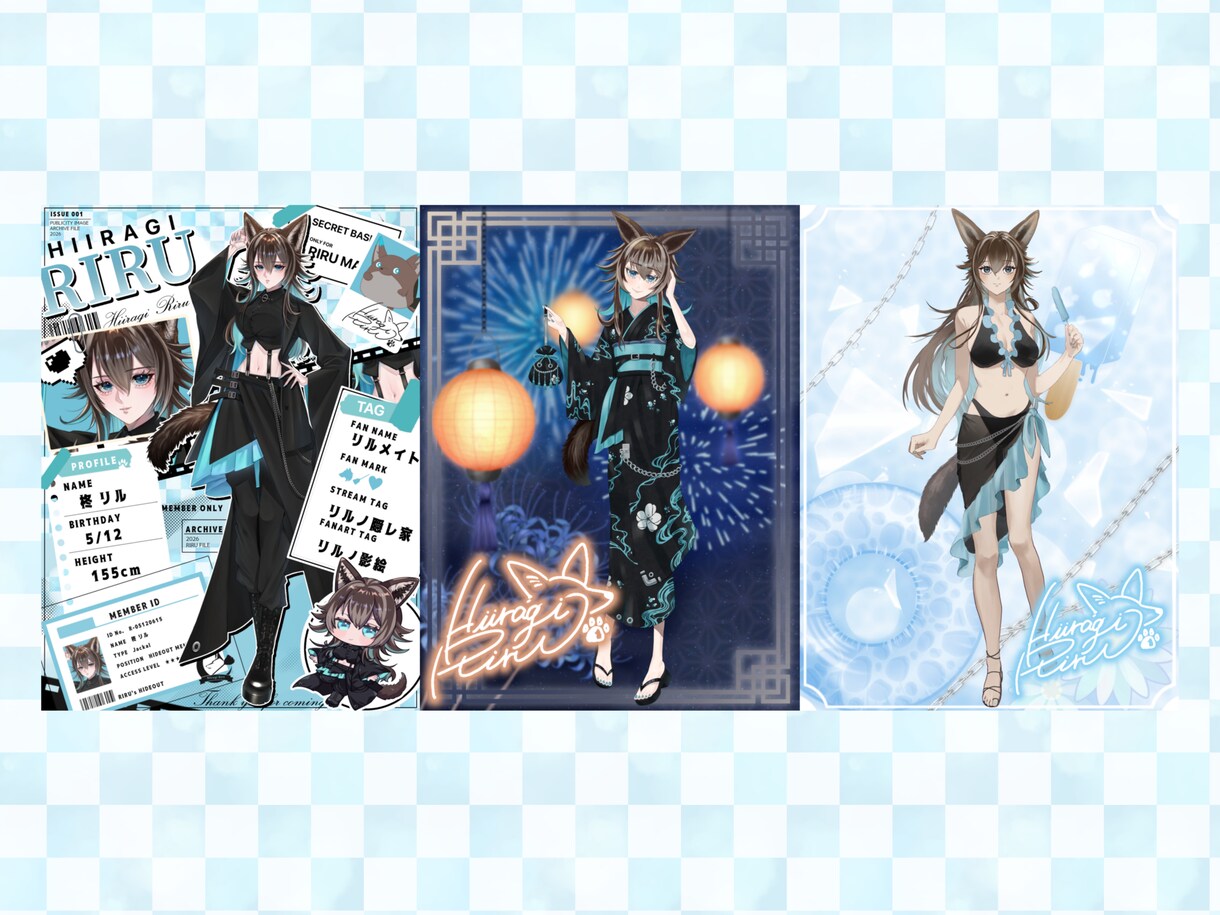 Vライバー向け！立ち絵公開画像を作成します あなたの立ち絵を、初めて見てもらう“一枚”に。 イメージ1