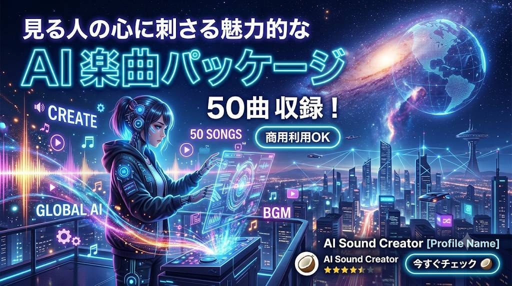 50曲セット✨商用利用できます 明るくキャッチーなポップソング、たっぷり50曲 イメージ1