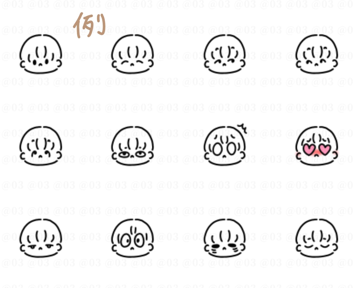 Vアバターやあなたの似顔絵LINE絵文字作ります あなたのVやゲームアバター、似顔絵、ラフなLINE絵文字に！ イメージ3