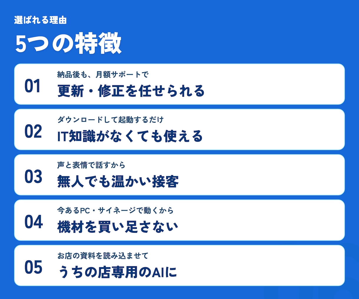 AI接客･無人受付をサイネージで24時間対応します 眠っているサイネージが、多言語で応対するAI受付スタッフに イメージ6