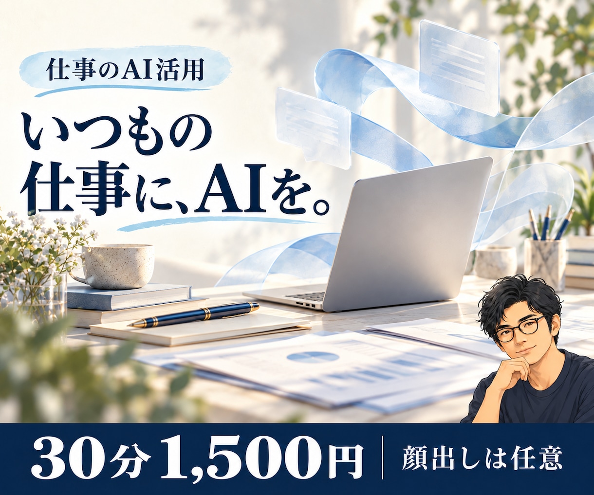 仕事でのAI活用と業務効率化の相談に乗ります 資料・文章・情報整理に、AIをどう使うか一緒に考えます イメージ1