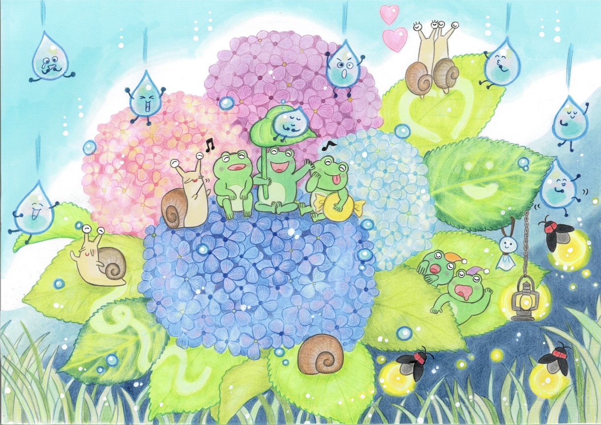 絵本風柔らかい手描きの一枚絵を描きます 表紙や挿絵、記念品やプレゼントにぴったりな絵本風イラストです イメージ1