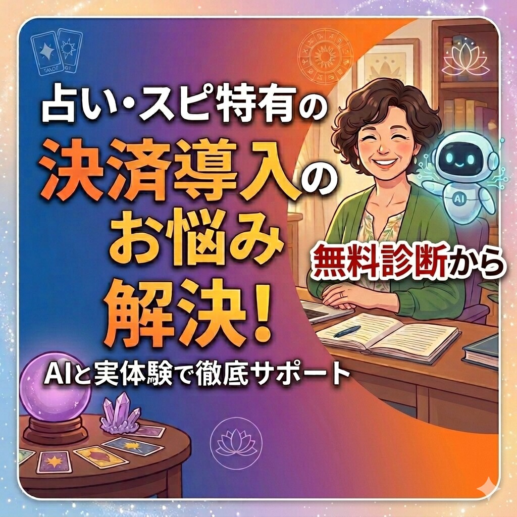 決済審査対策！占い・相談業の決済導入を支援します まず無料診断！占い師に最適な決済ルートを診断 イメージ1