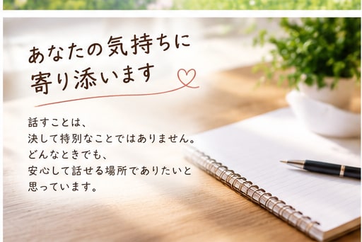 誰かと話したい、寄り添ってお話お聞きします ちょっと誰かと話したい、そんなとき気軽にお話ししませんか？ イメージ9