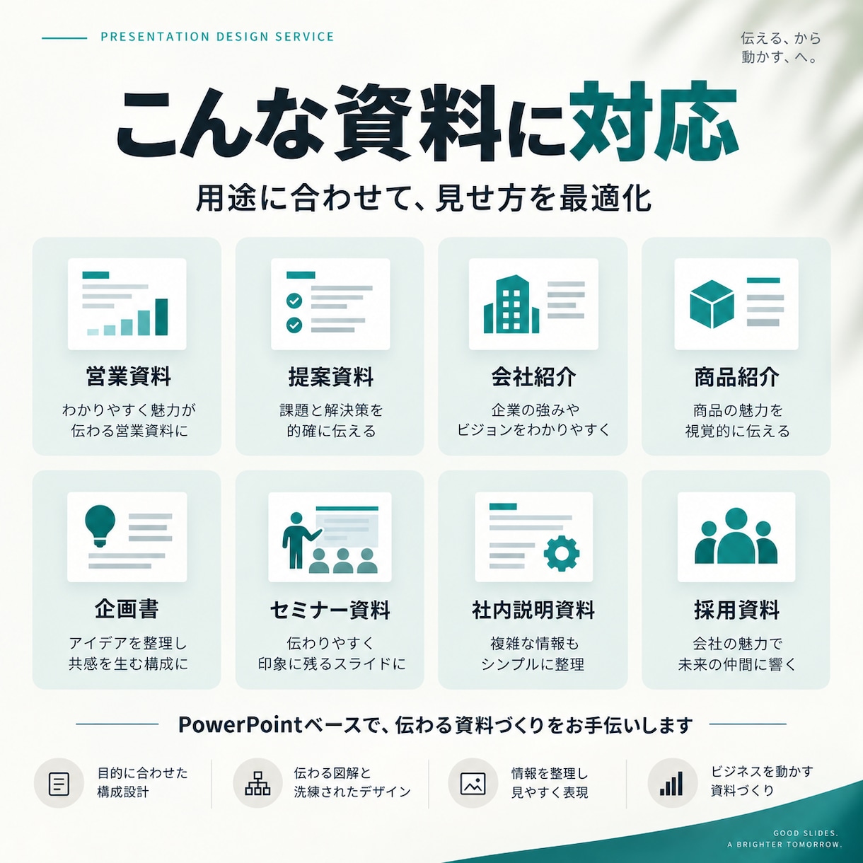 伝わるPowerPoint資料を制作します 情報整理・構成・図解・デザインまで対応 イメージ8