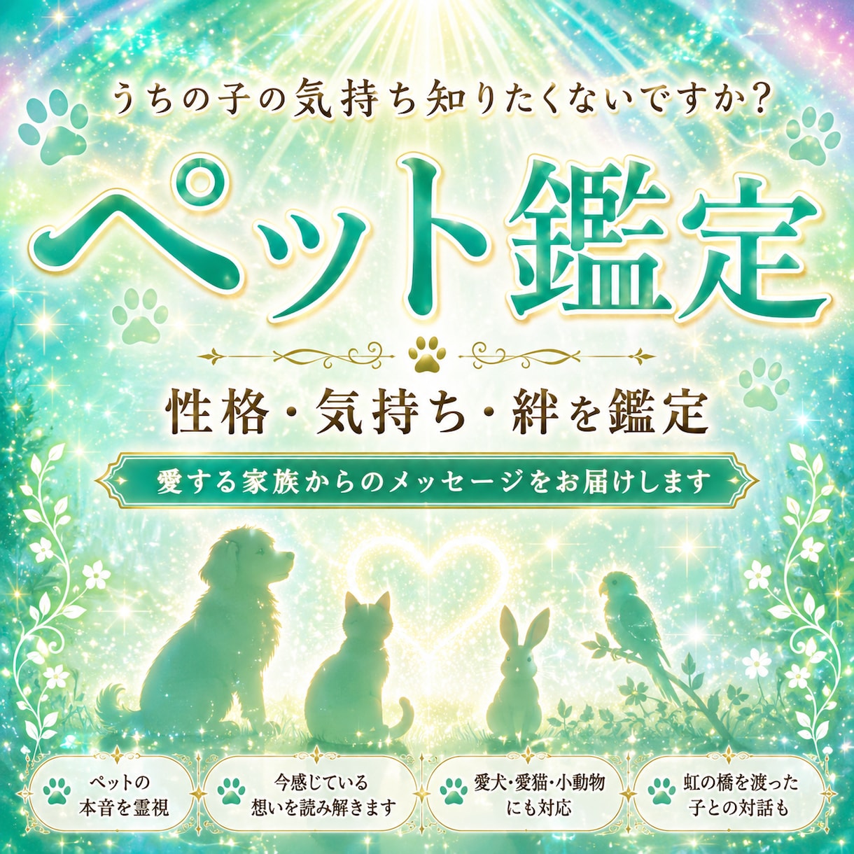 ペット鑑定｜我が子の本音や天国からの声を聴きます 純粋な魂の声を紐解き、あなたとペットの深い絆を整えます イメージ1