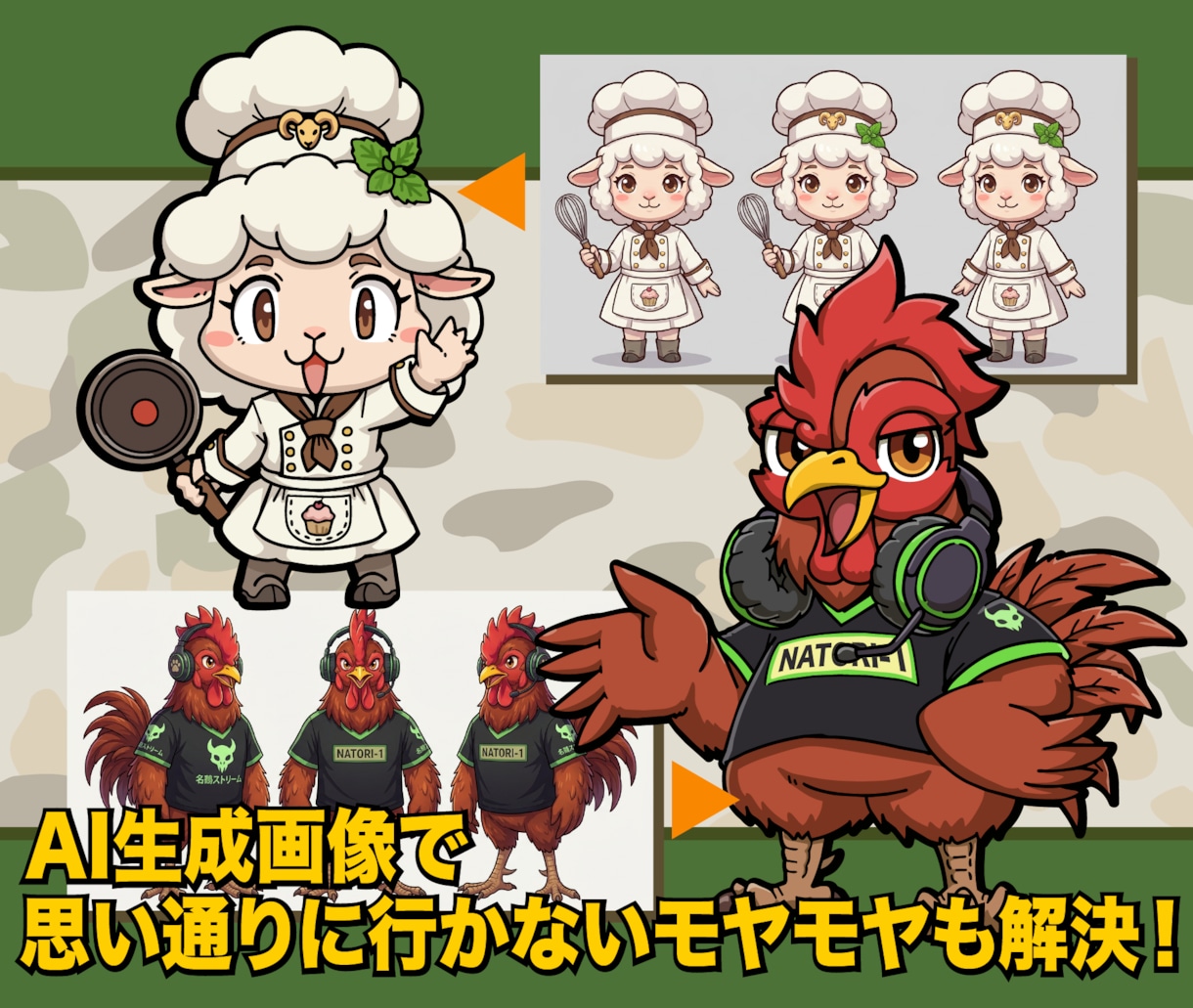 AI臭さを脱却！生成キャラクターをリデザインします 何か違う…どこか冷たい印象から”生きたキャラ”に大変身 イメージ2