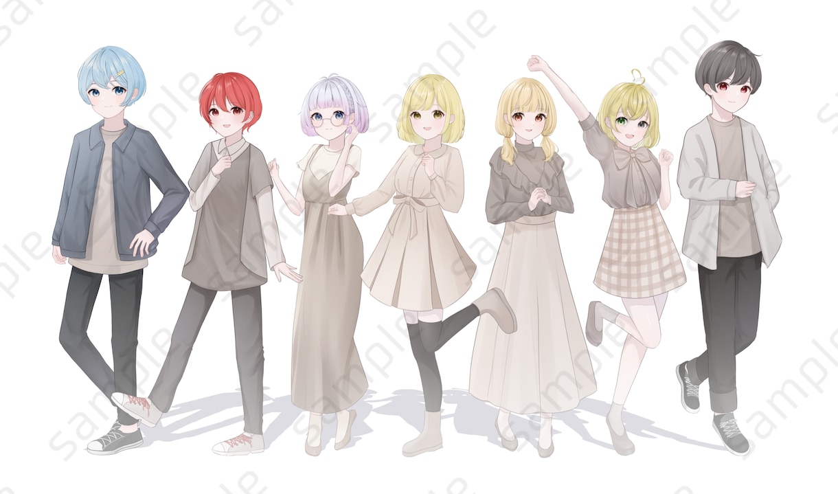かわいいキャラクターの立ち絵描きます 優しい、キラキラした雰囲気の立ち絵をお求めの方はぜひ！ イメージ10