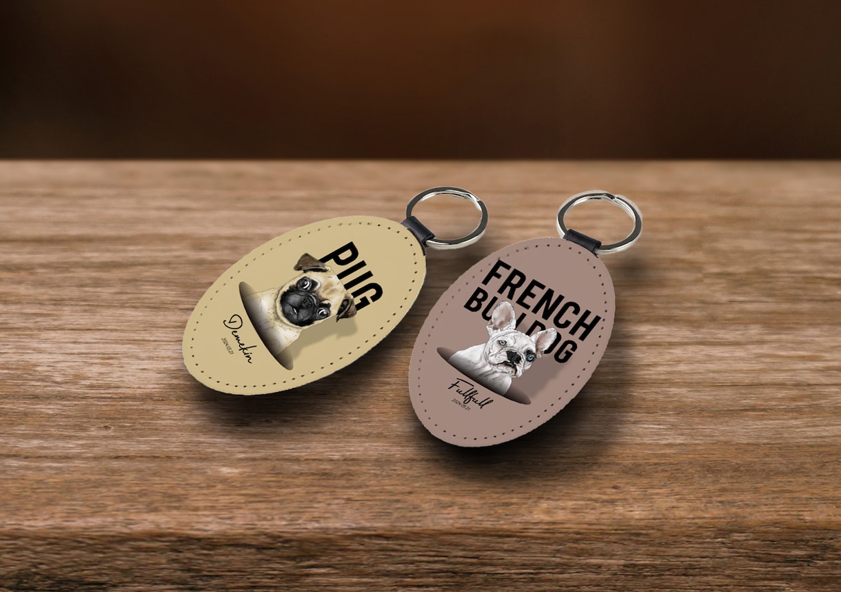 愛犬・愛猫の世界にひとつだけのキーホルダー作ります グラフィックデザイナーが作るオリジナルのキーホルダー♥♥♥ イメージ1