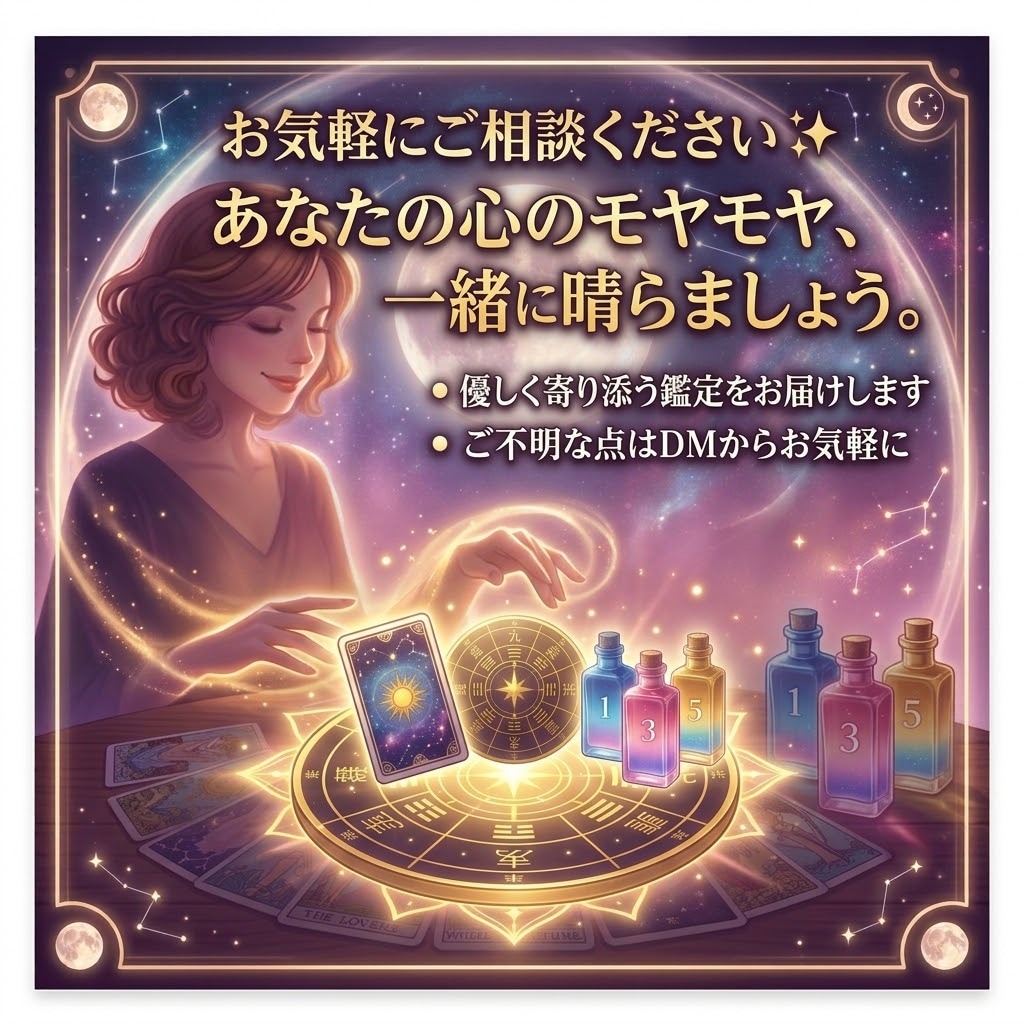 1000円から選べる恋愛・人間関係を深く鑑定します あの人の気持ちや未来を3つの占術で多角的に紐解きます✨ イメージ10