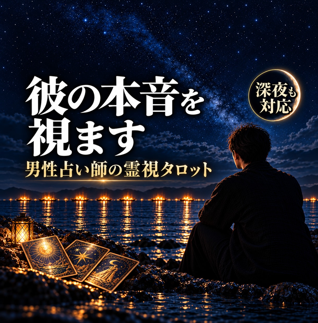 霊視とタロットで、あの人の本音を視ます 片思い・復縁・音信不通｜男性目線で彼の本音を視ます イメージ1