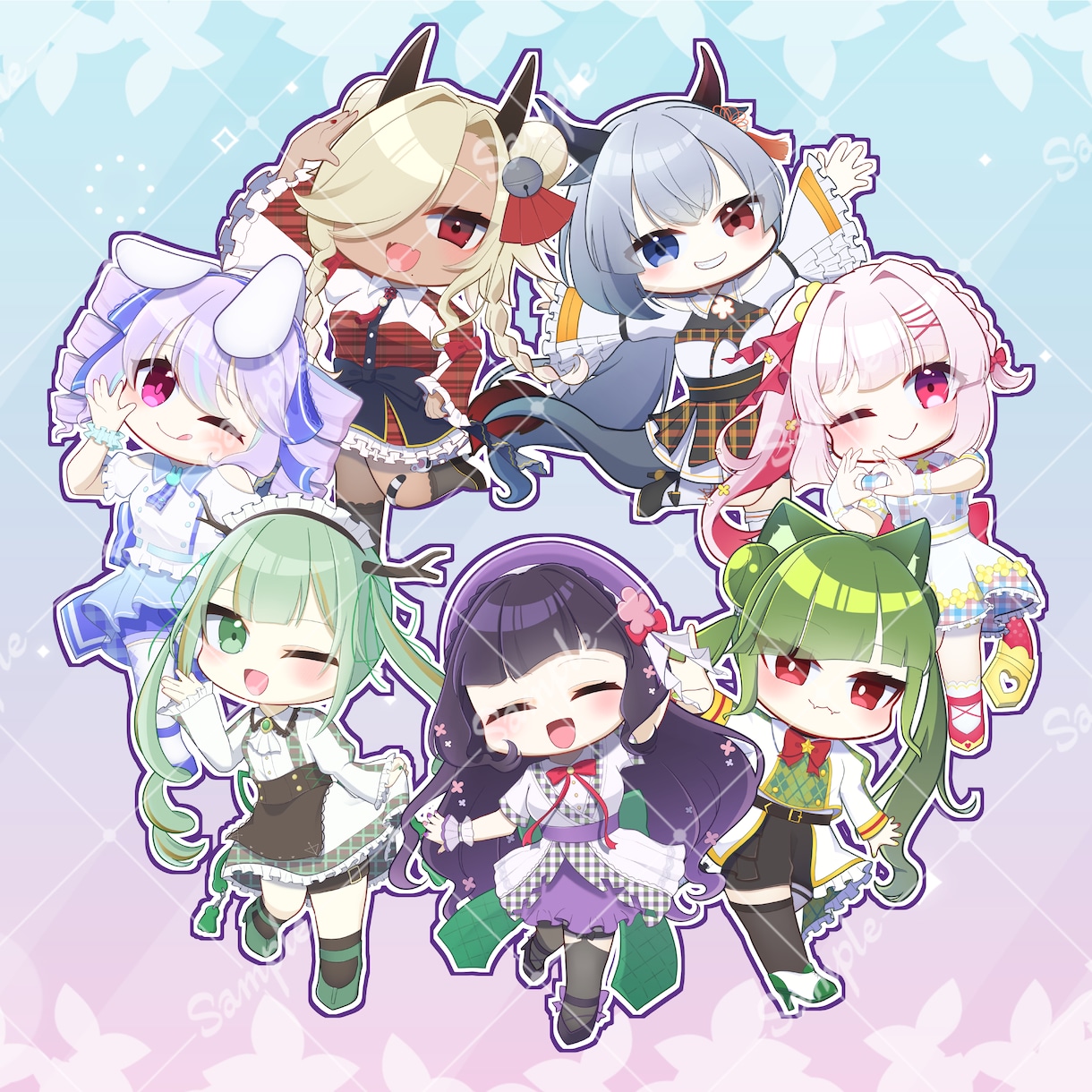 商用OK！ミニキャラ描きます グッズなど◎  短期でもちっとカワイイミニキャラ描きます♪ イメージ5