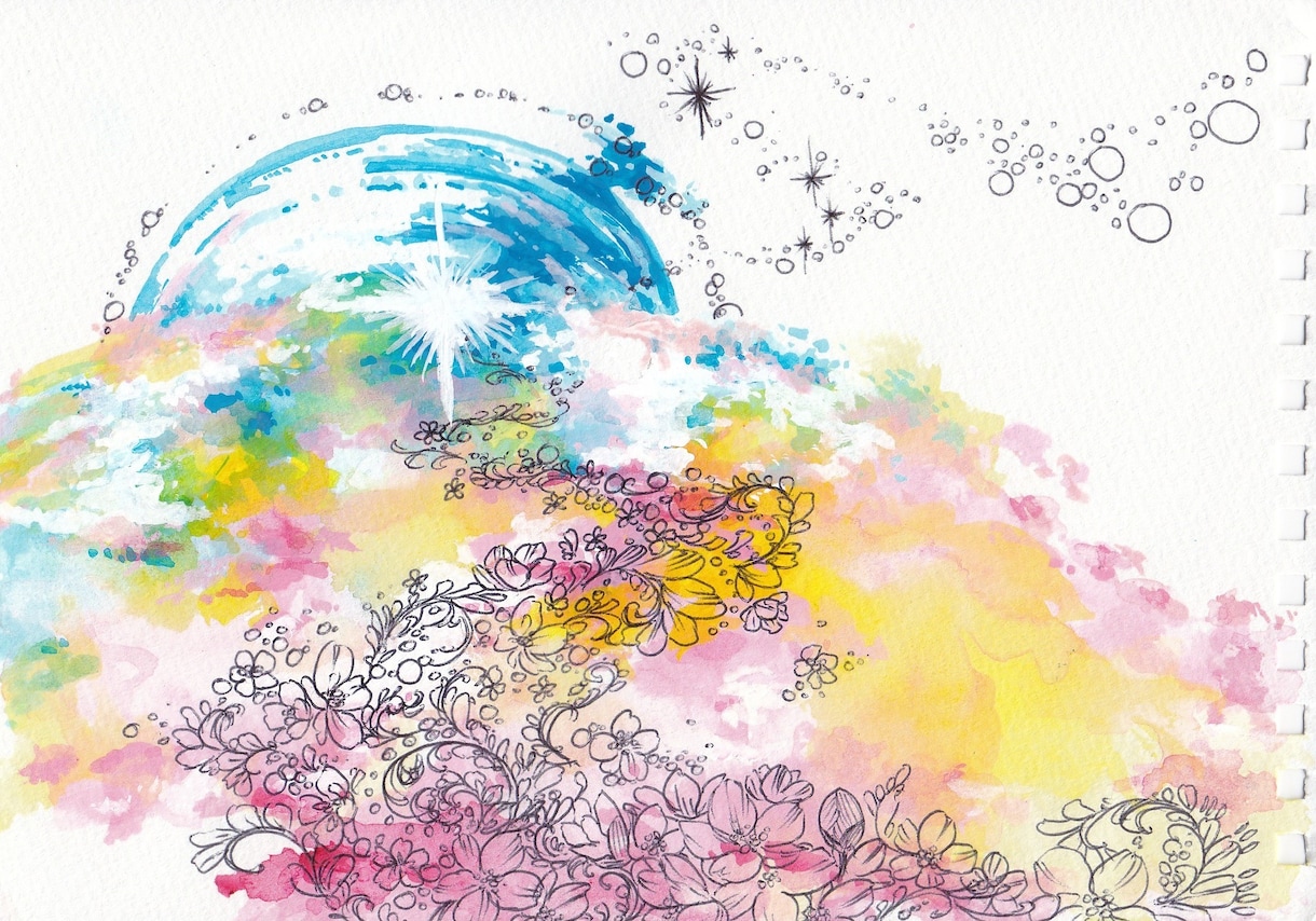 あなただけの美しいペン画、水彩画を描きます 誕生日プレゼント、年賀状、オリジナルＤＭなどに使えます！ イメージ4
