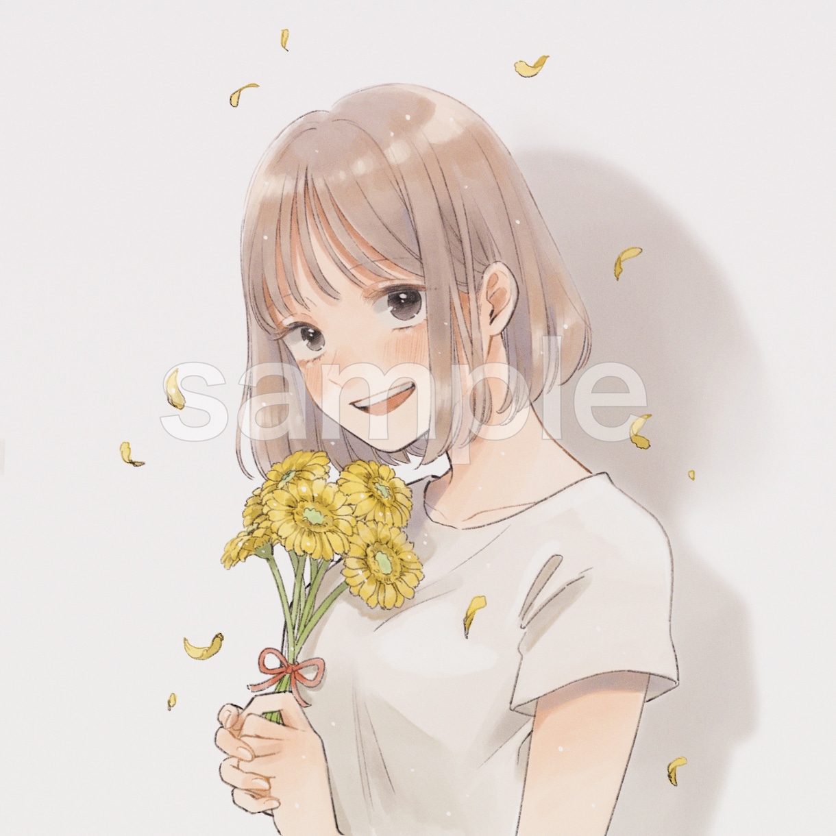 SNS用アイコンイラスト作成致します 柔らかい雰囲気の可愛い女の子や男の子のイラスト イメージ4