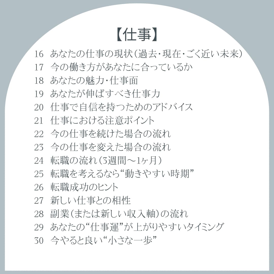 貴方の過去・現在・未来を占います 質問説明なし・番号で選べるやさしいタロット イメージ3