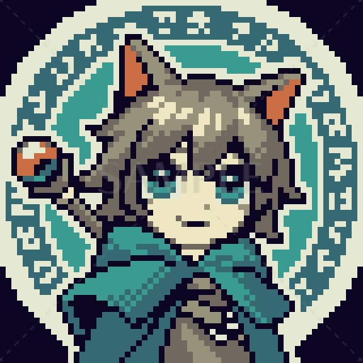 SNS等で使えるドット絵アイコンを作成します 丸でも四角でも両方使える！レトロでかわいいドット絵アイコン イメージ6