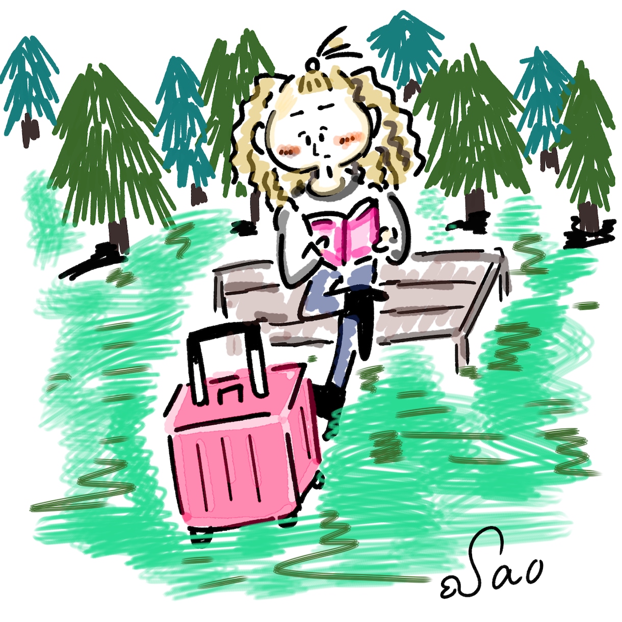 ゆるかわ&シンプルな手描きイラスト描きます アイコンや挿絵、SNSやコラムなど、用途に応じて利用可 イメージ10