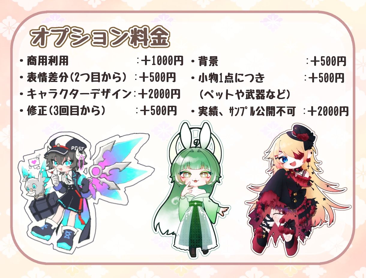 デフォルメキャライラストを制作します アイコン用上半身SDイラスト、立ち絵用SDイラストなど！ イメージ3